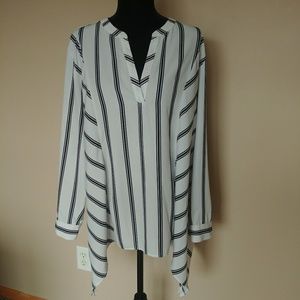 Chicos Women's Sheer Long Sleeve Tunic Top Size 3